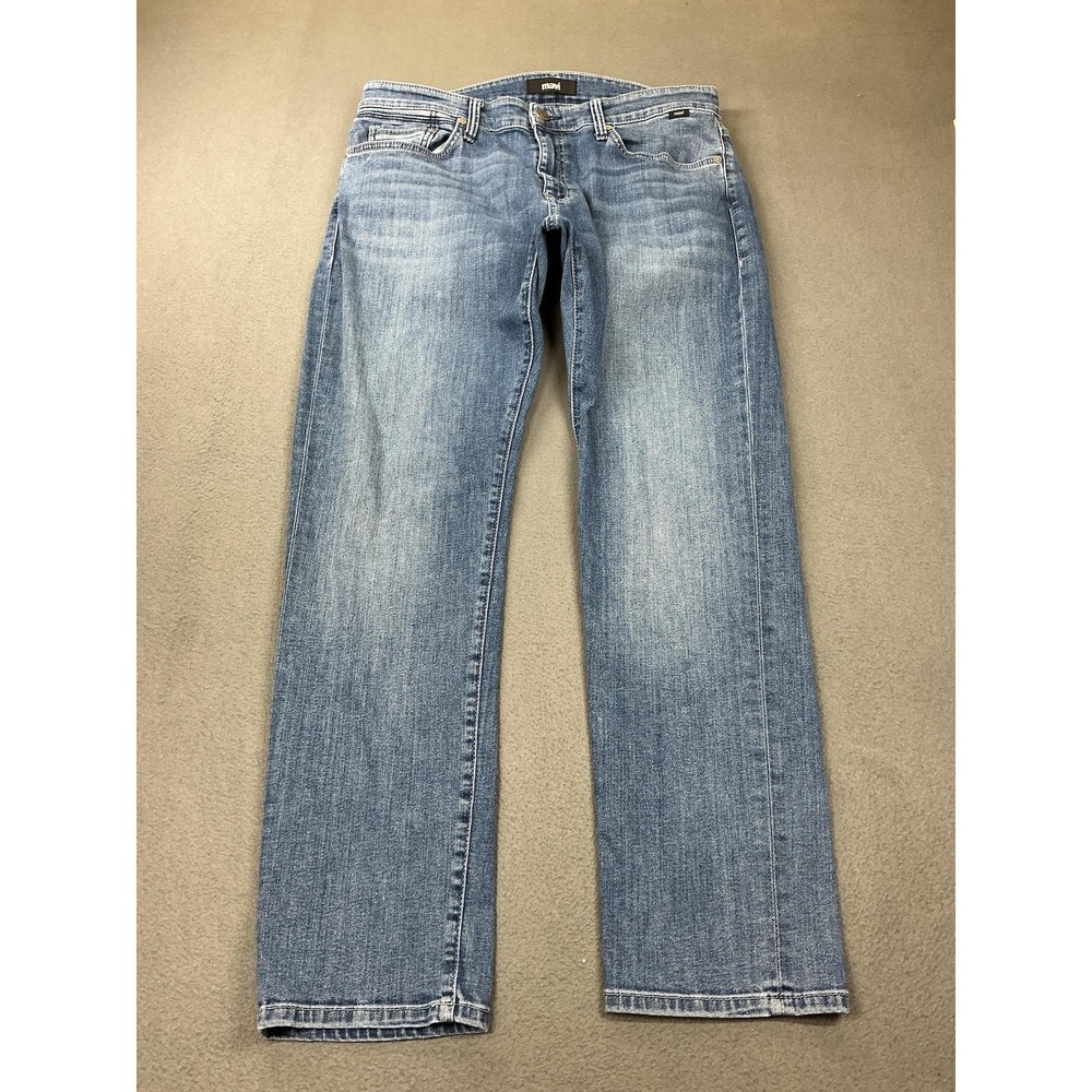 Mavi Marcus Jeans Mens 35x31 Blue Slim Straight Leg Stretch Denim Medium Wash